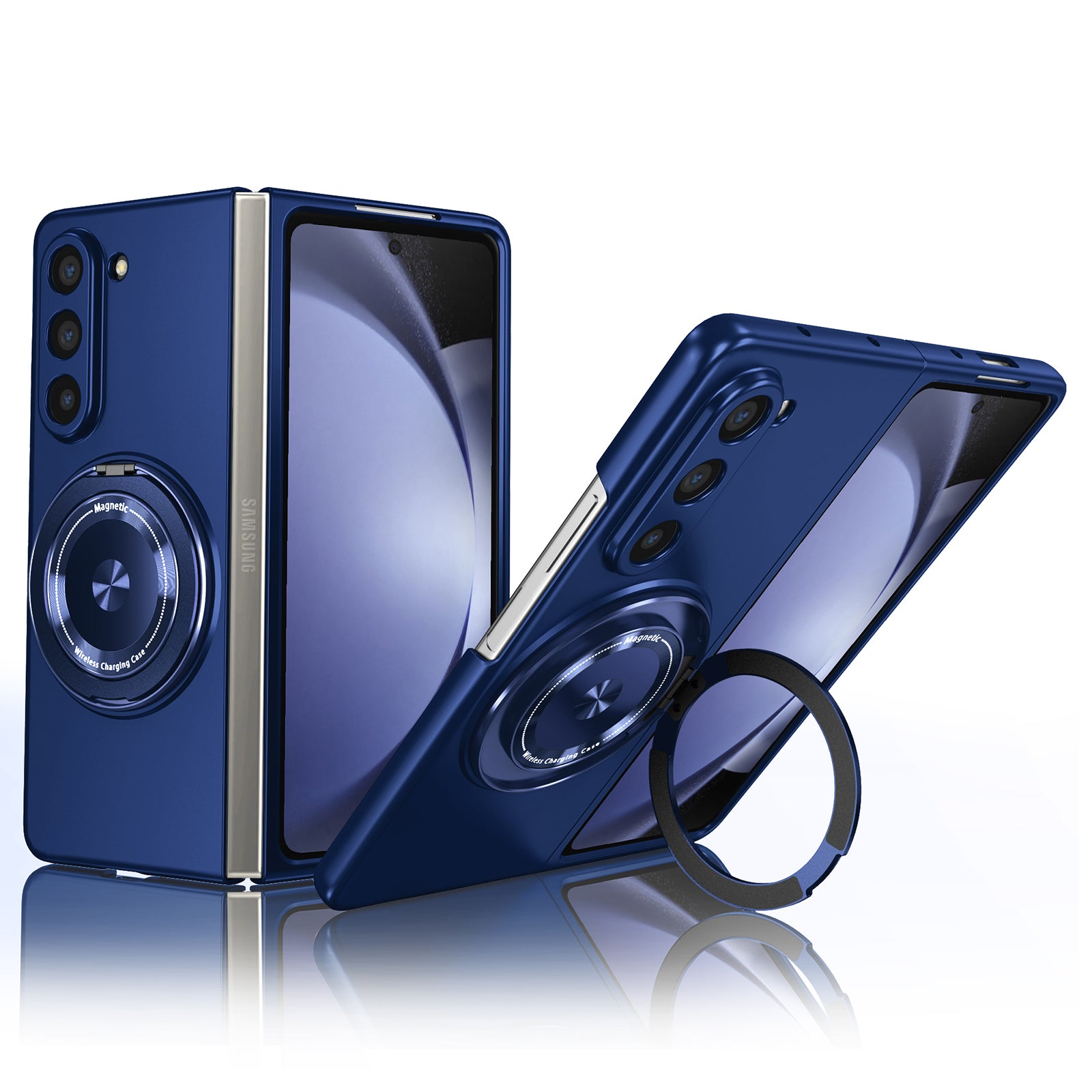 For Samsung Galaxy Z Fold5 5G Magnetic Phone Case PC+TPU Flip Cover with Rotary Kickstand For Samsung Galaxy Z Fold5 5G Magnetic Phone Case PC+TPU Flip Cover with Rotary Kickstand